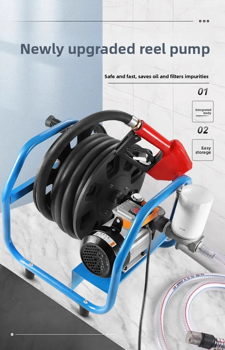 Electric Diesel Oil Pump 12V 24V 220V Vehicle Refueling Machine With Small Refueling‑Gun Fuel‑Equipment Spare Hardware