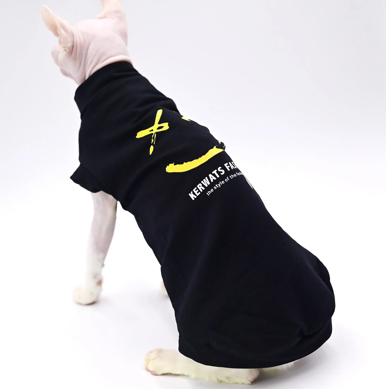 

Breathable Cotton Thin Cat Vest, Hairless Cat Clothes, Sphynx,Devon, Rex ,Cornish, Small Cats and Dogs, Beautiful, Summer