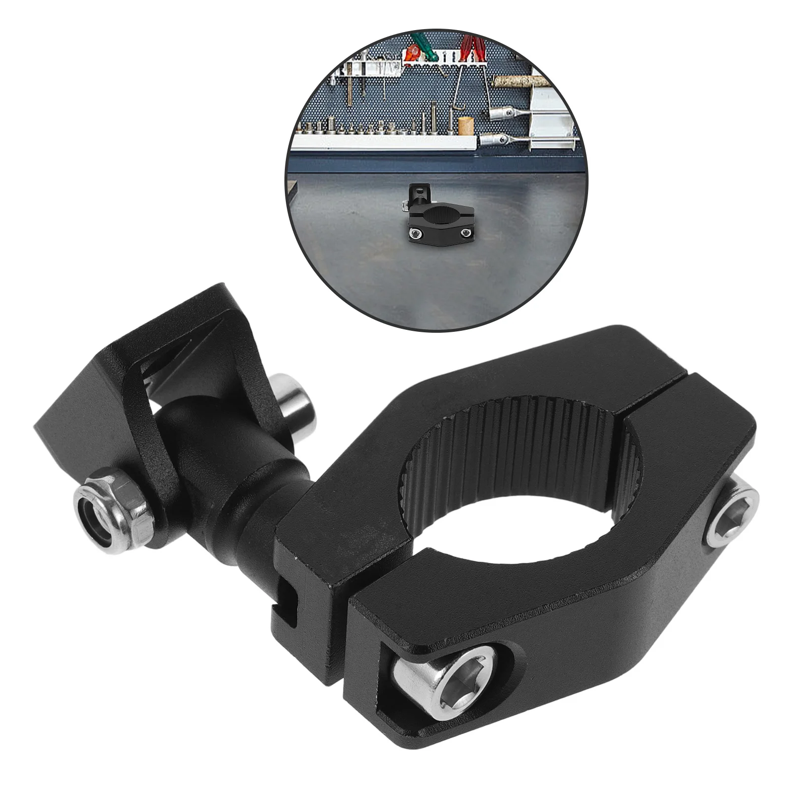 

Aluminum Motorcycle Spotlight Mounting Bracket Single Hole Design Easy Install for Various Handlebar Sizes LED Light Clamp