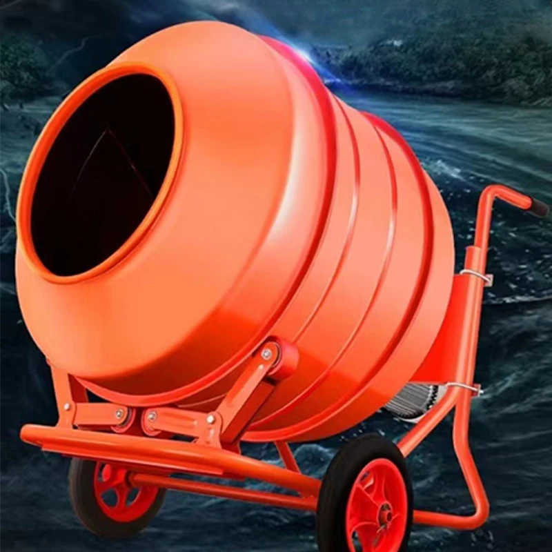 

Small electric drum-type household feed mixer for concrete, sand and concrete mixer for construction site