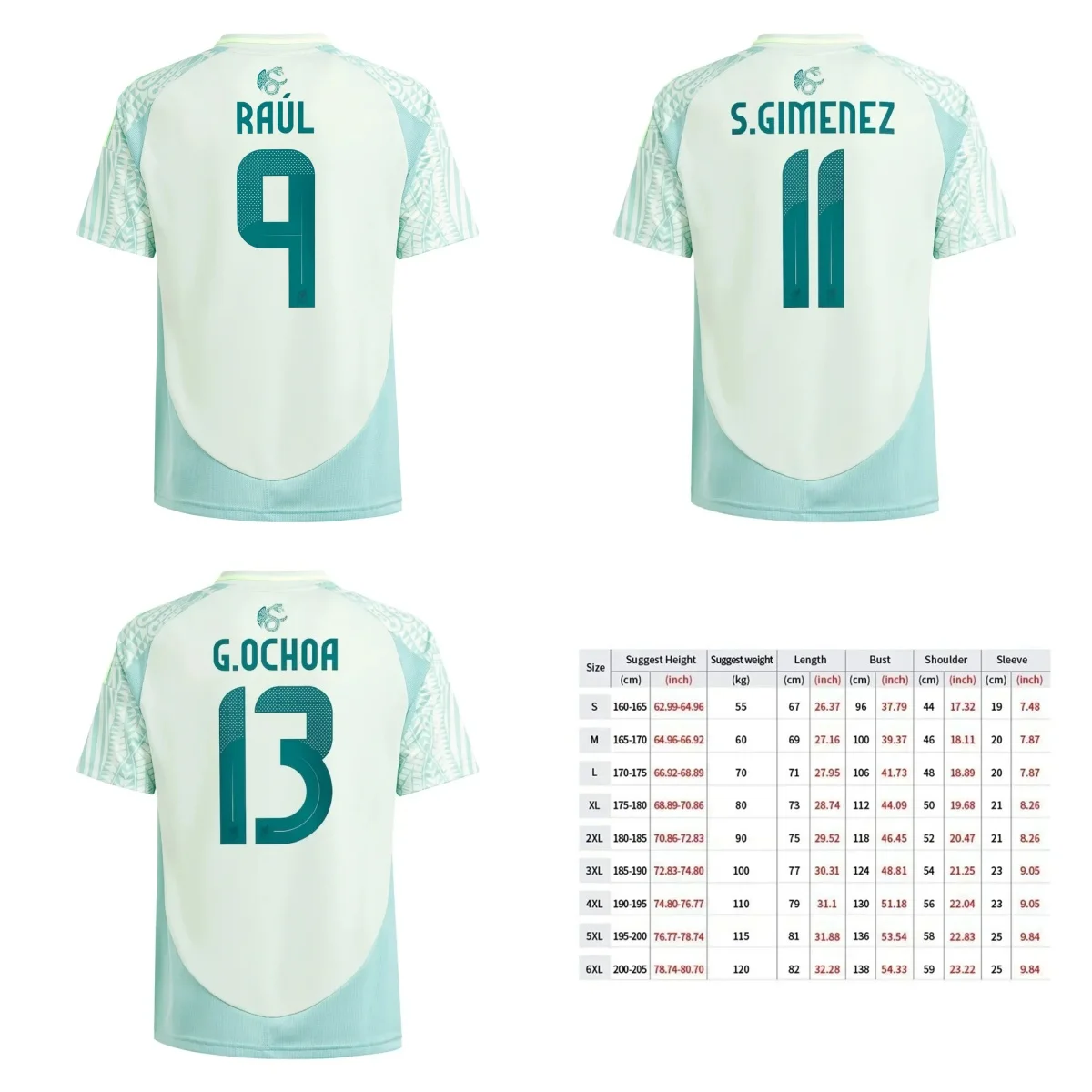 

Summer men's and women's football jerseys Mexico number jerseys breathable loose quick-drying super stretch T-shirt motorcycle
