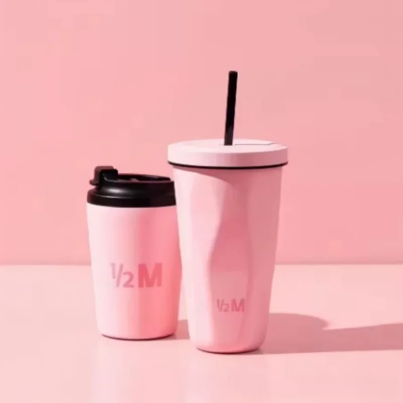 الجملة نصف م فنجان القهوة كوب معزول الفولاذ المقاوم للصدأ فنجان القهوة معزول الماء الساخن والبارد مشروب الجليد كوب مانع للتسرب 1/2 متر