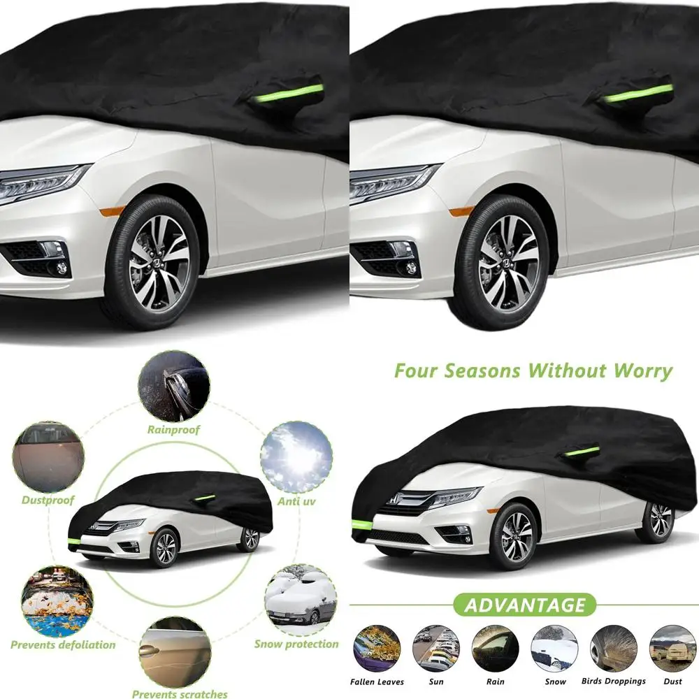 

Custom-Fit Waterproof Cover for 2005-2024 Odyssey Minivans, 190T, 100% Water Resistant, Wind Belt, Single Door Zipper, Up to 205