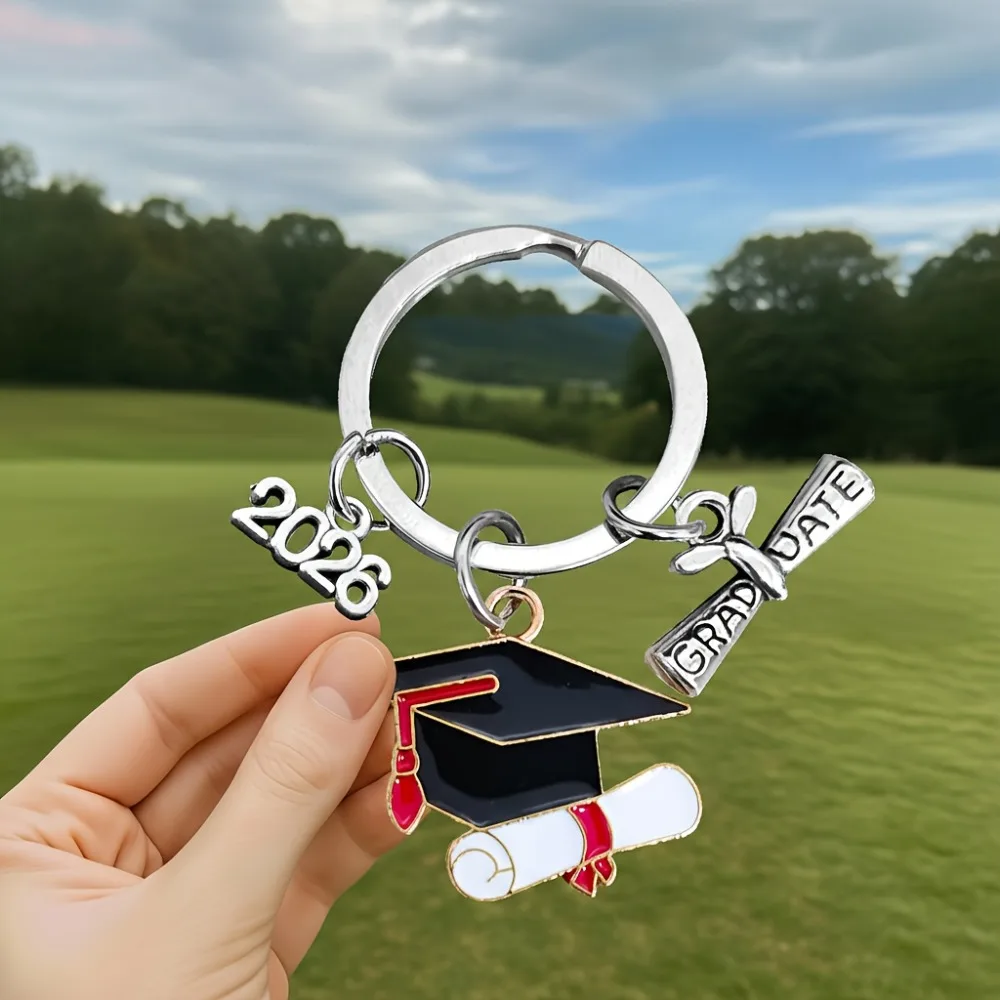 36pcs/12sets 2026 Graduation Keychain Set with Tags & Bags, for HS, College, Nurse Grads, Friends, Backpack Charm