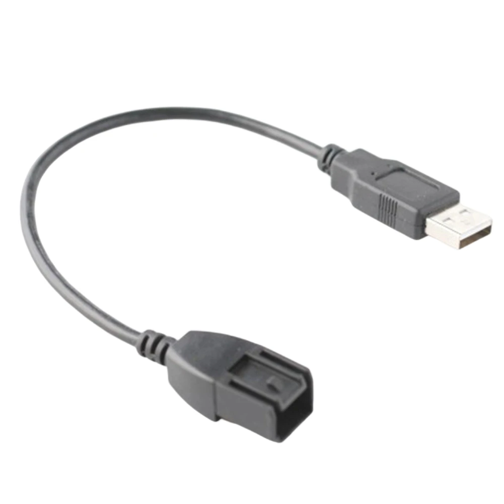 Standard USB Interface Car Navigation USB Adapter Cable for Ford For Nissan Radio Installation Black 18CM ABS Material
