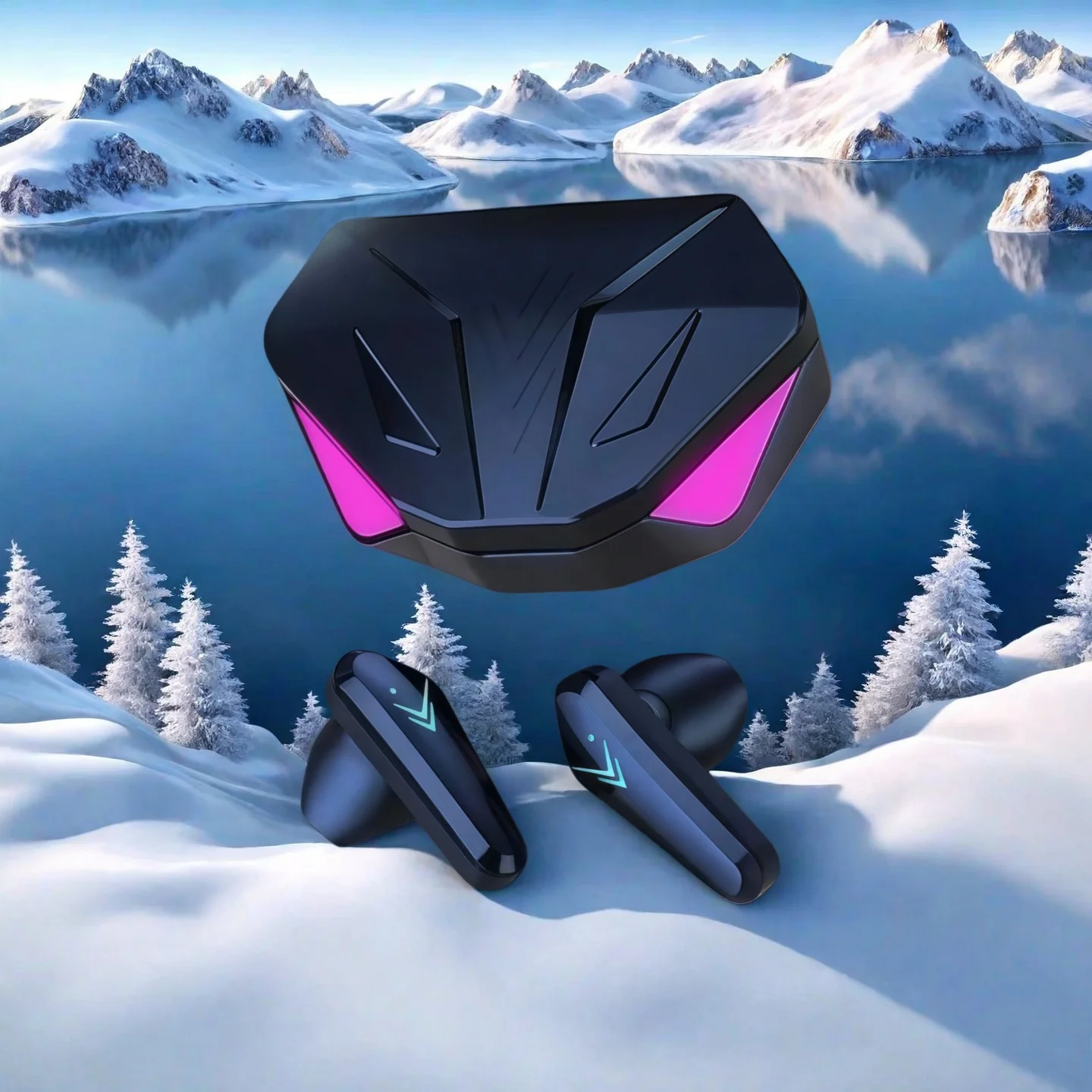 TWS Earphone Bluetooth Baru Headphone Nirkabel 65Ms Earbud Latensi Rendah Headset Gaming Esport Mikrofon Earphone Gamer untuk Xiaomi