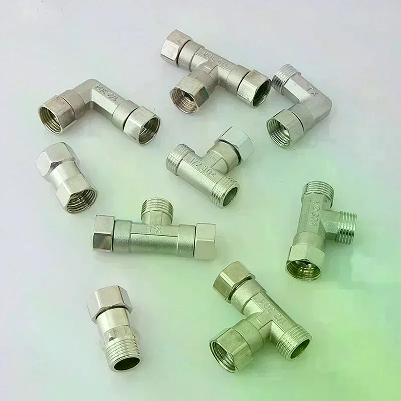 

Stainless Steel T Adapter G1/ 2" T-Valve Diverter Valve Three Way Device Hole For Bath Bidet Sprayer Shower