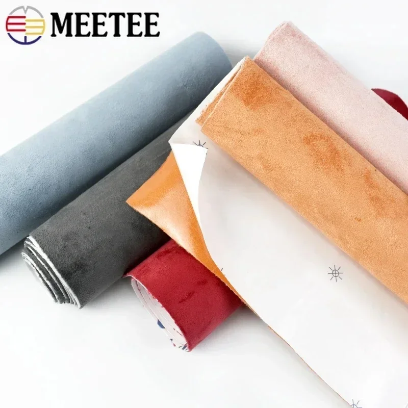 Meetee Suede Self-adhesive Fabric Stretchable Anti-scratch Fabrics For Jewelry Box Car Interior Modification Stickers By Meter