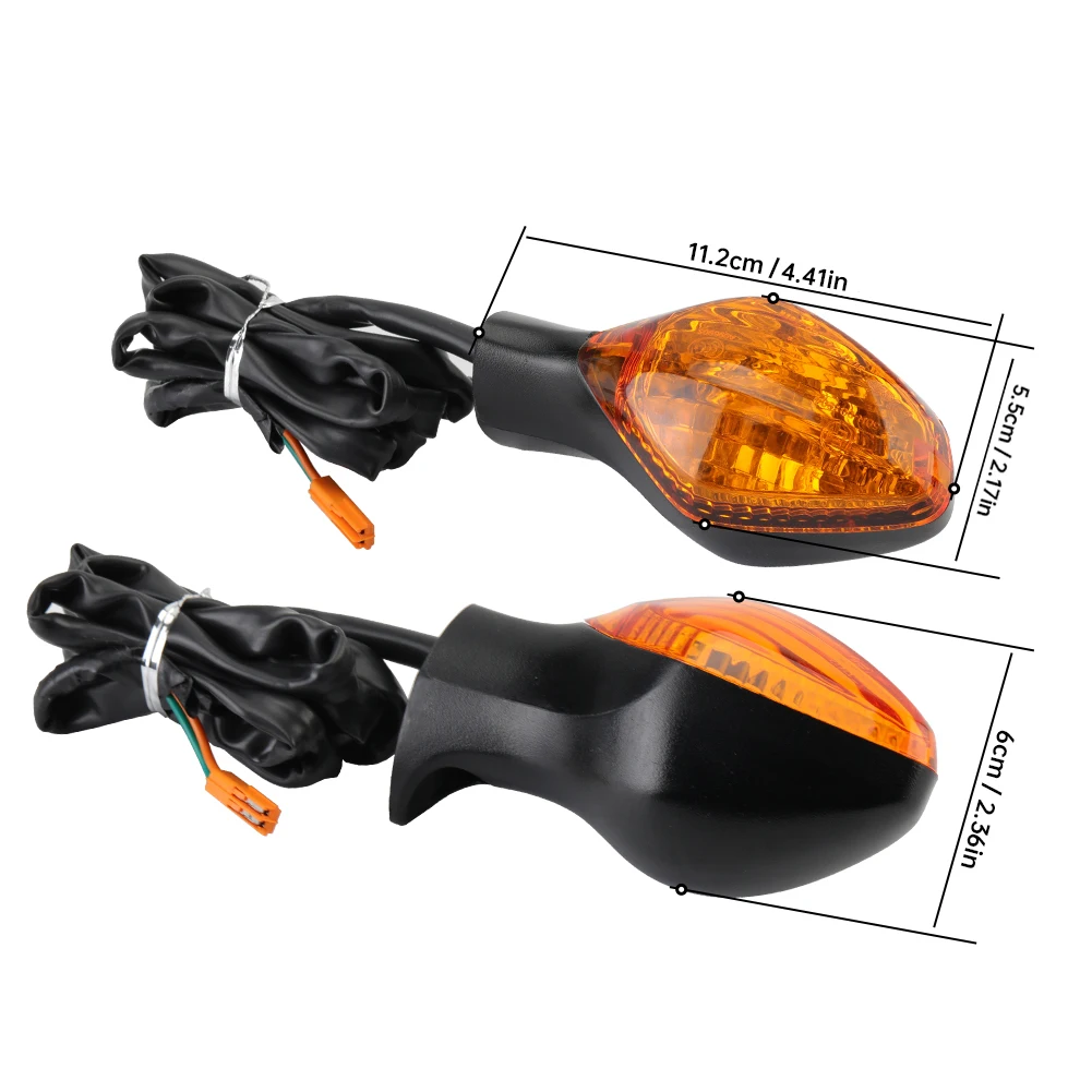 SPNUVR Lot de 2 clignotants pour moto Honda NC700 NC750 CTX700 CBR500 CBR650 MSX125 CMX300 CB400F 650F CBR650F CRF250L (ambre