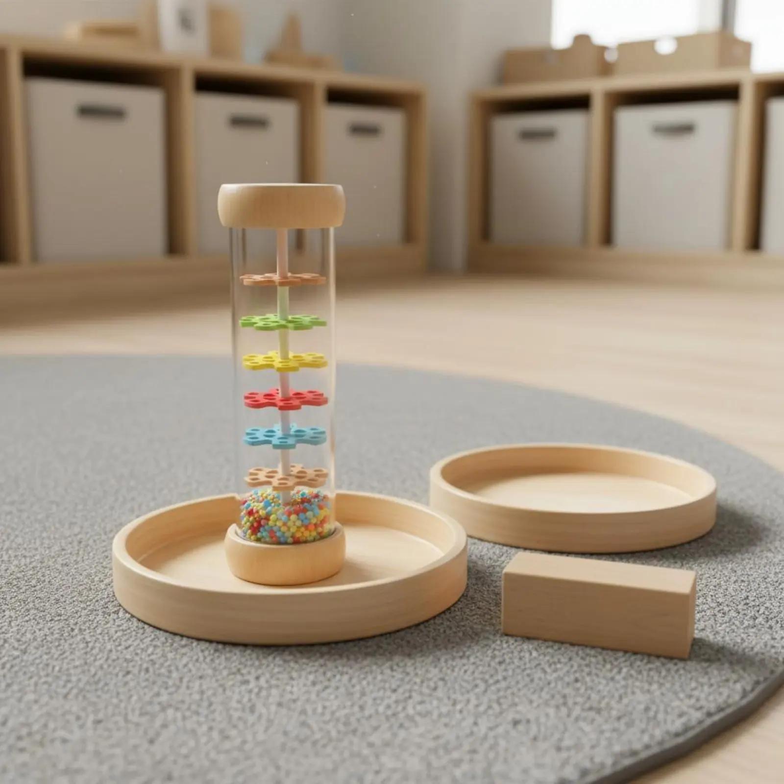 

Wooden Rain Stick Child-Centered Inspired Rain Stick Rattle Rainfall Rattle Rattle Early Learning Auditory Stimulation Toy