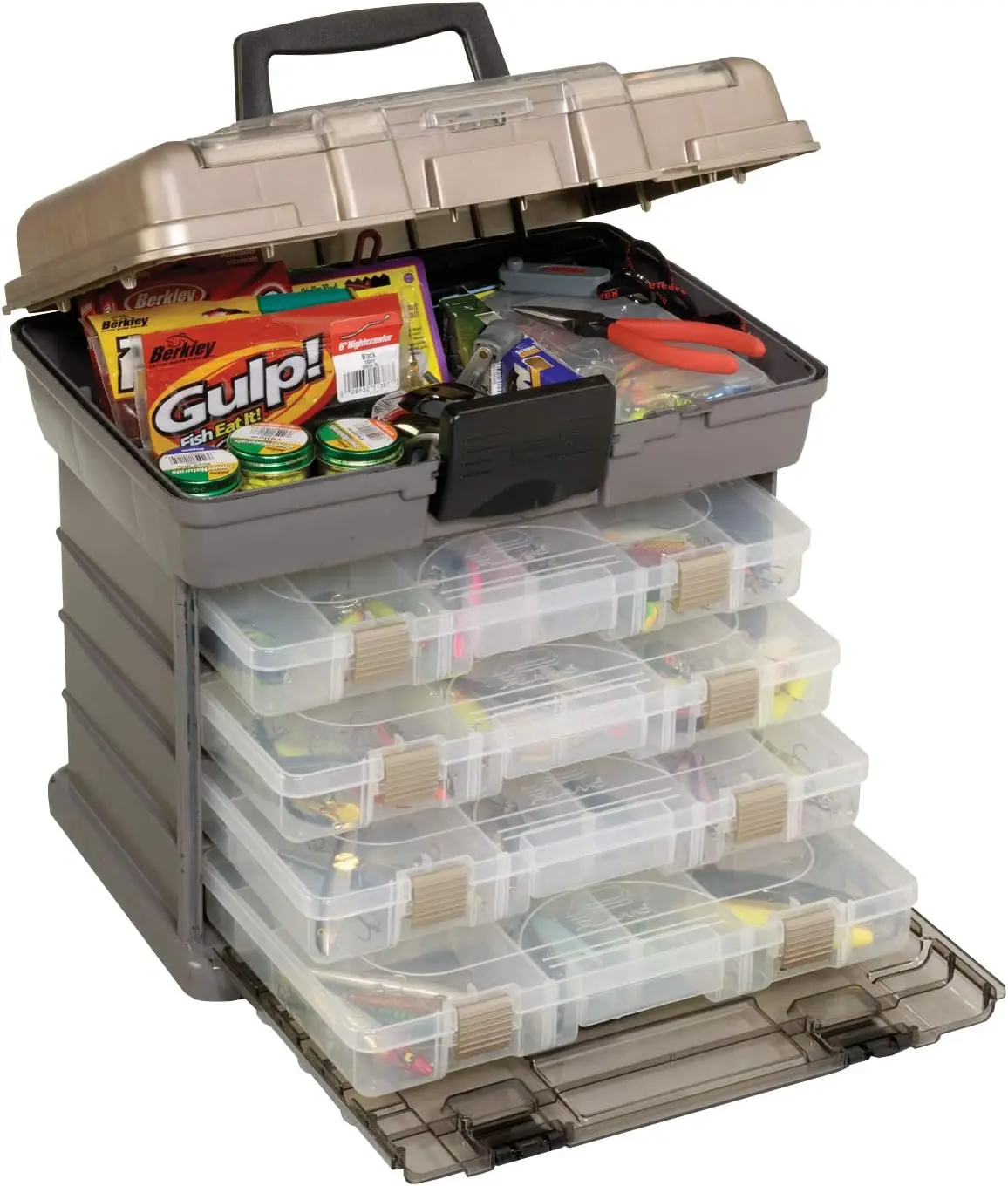 Utility Tackle Boxes, Quick-Access Top Storage with DuraView Lid, Durable Construction, Flexible, Adaptable Fishing Box