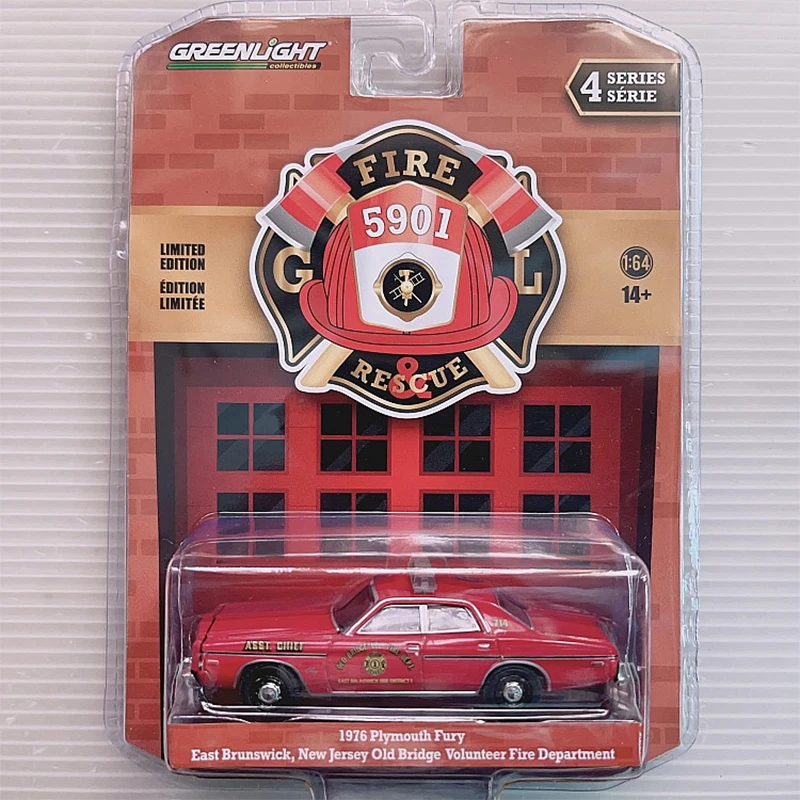 Greenlight 1/64 Proportion FIRE RESCUE Mustang Mach-E John Wick: Chapter 4 Series Diecast Model Alloy Car Child Christmas Gift