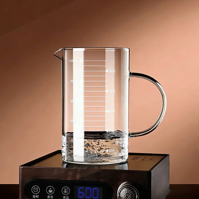 YWDL 1PCS Glass Measuring Cup With Handle High Borosilicate Kitchen Milk Coffee Mug Heat-resistant Cup Laboratory Beaker - view 4