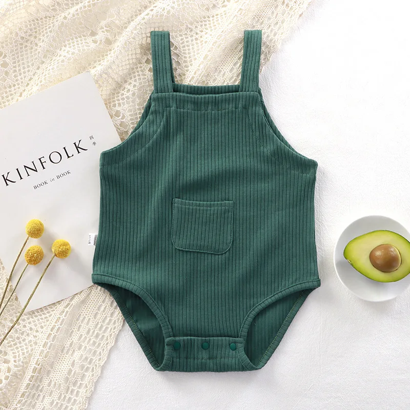 Knitted stripe Baby Romper Newborn Baby Girl Boy Summer Clothes Baby Sleeveless Jumpsuits Toddler Playsuit One piece