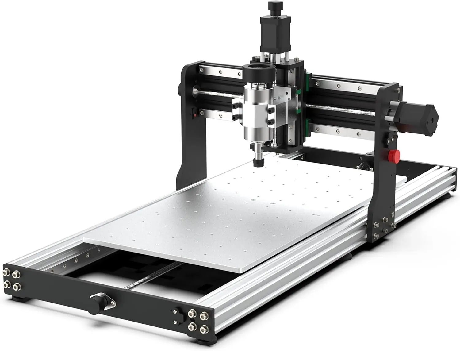 CNC Router Machine 3060-Evo Pro All-Metal XYZ Axis Dual Steel Linear Guides 300W Spindle Z-Probe Limit Switches E-Stop Aluminum