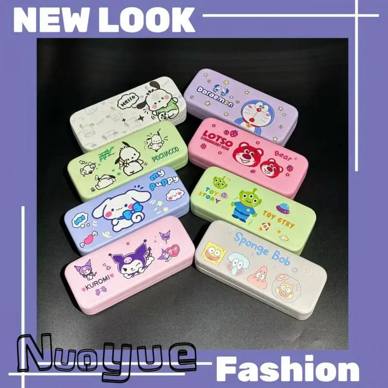 Sanrio Kuromi Cinnamoroll High-End Eyewear Case Hello Kitty Ins Style Portable Stress-Resistant Myopia Glasses Storage Box Gifts