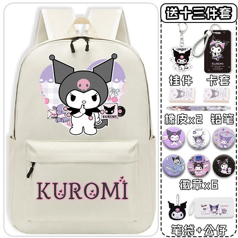 Sanrio New Clow M Schoolbag Male and Female Students Large Capacity Cute Children Cartoon Ultra-Light Backpack