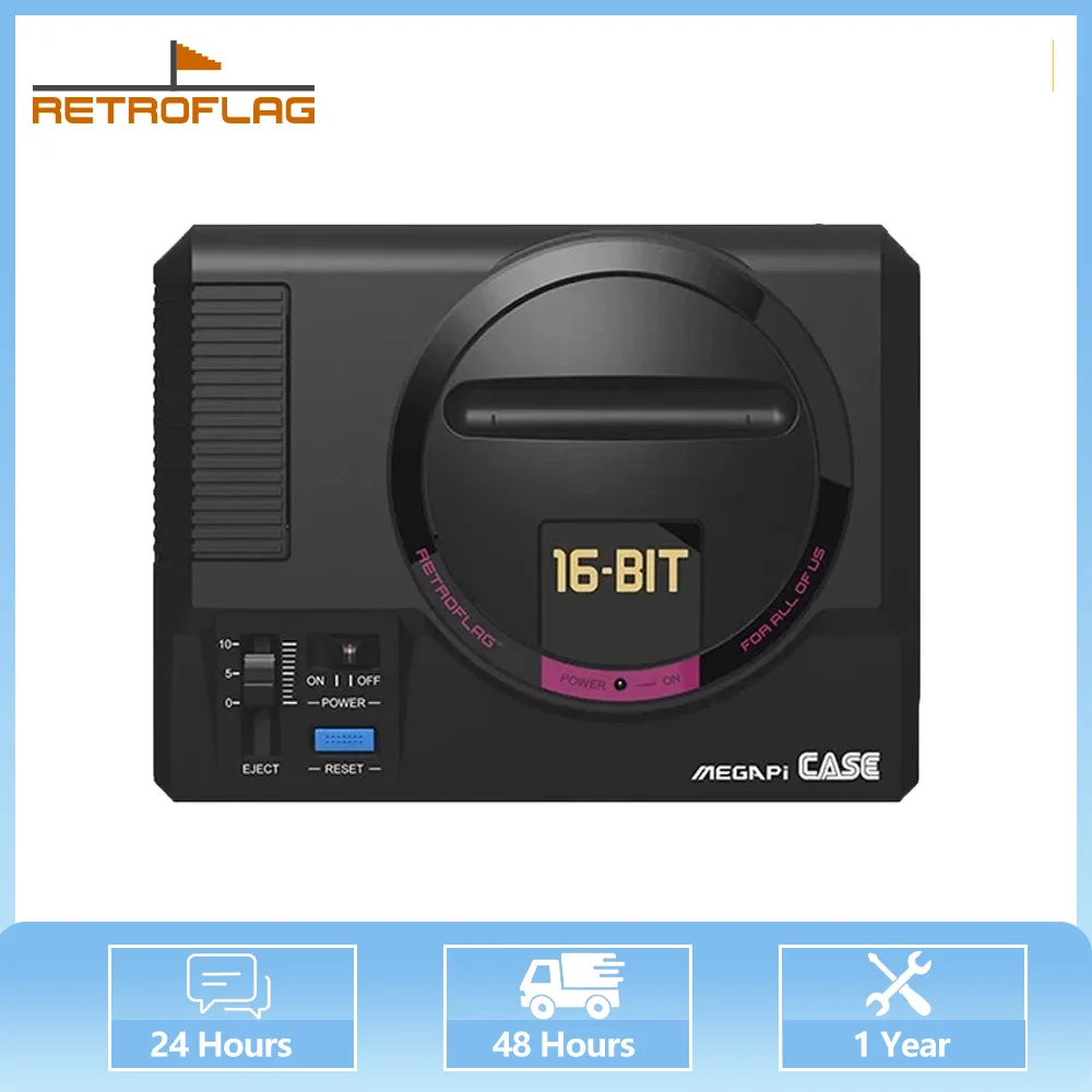 Retroflag MEGAPi MD CASE With Safe Shutdown and Safe Reset Function Support For Raspberry Pi 3 B+ (B Plus) 2 Game Housing Shell