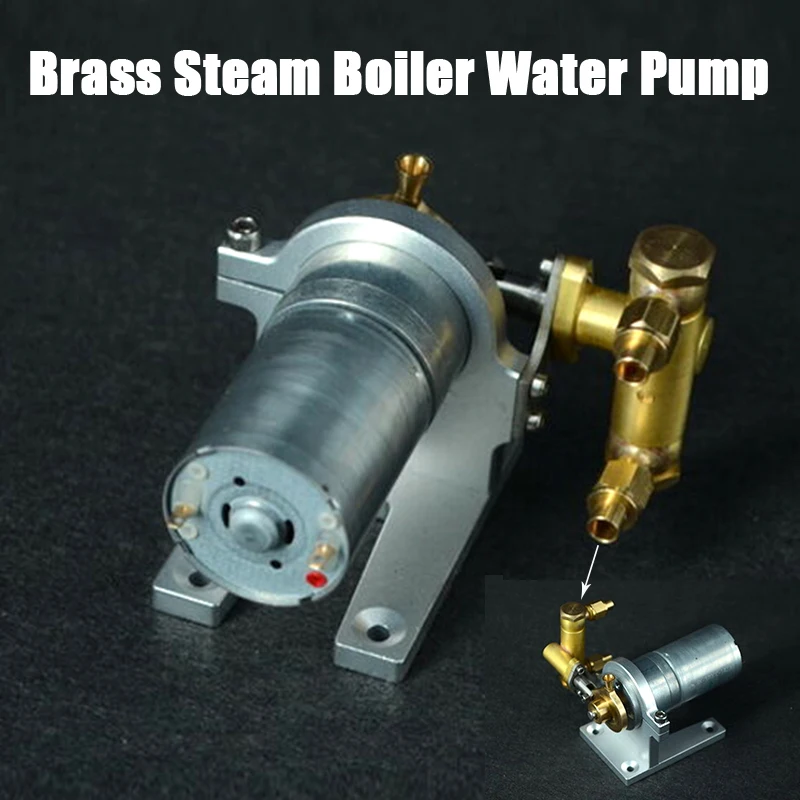 Brass Steam Boiler Water Pump 6V Electric Pump Stainless High Speed Rotation Suitable for Steam Boiler Experimental Toys M11