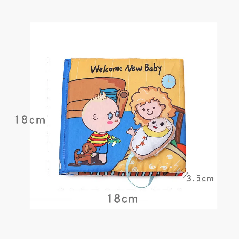 Infant Baby Cloth Book  Bath Potty Baby Book Toys 0-3 Yearls Old Education Activity Books Kids Cognize Reading Puzzle Book Toy