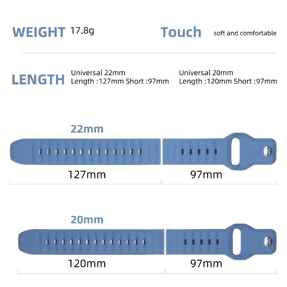 20mm 22mm Silicone Strap For Xiaomi Watch 5/S5 4 3 For OPPO Watch X3 S OnePlus Watch Lite Huawei GT 7 Pro 46mm sports bracelet