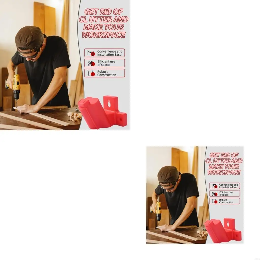 

Durability Tool and Battery Holder Wall Mount Organizers with Screws for 12V Tool Batteries Easy Workshop Installation