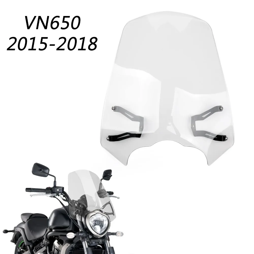 Areyourshop Motorcycle Accessories Windscreen Windshield Screen w/ Bracket For 2015-2023 Kawasaki Vulcan S EN 650 New Arrival