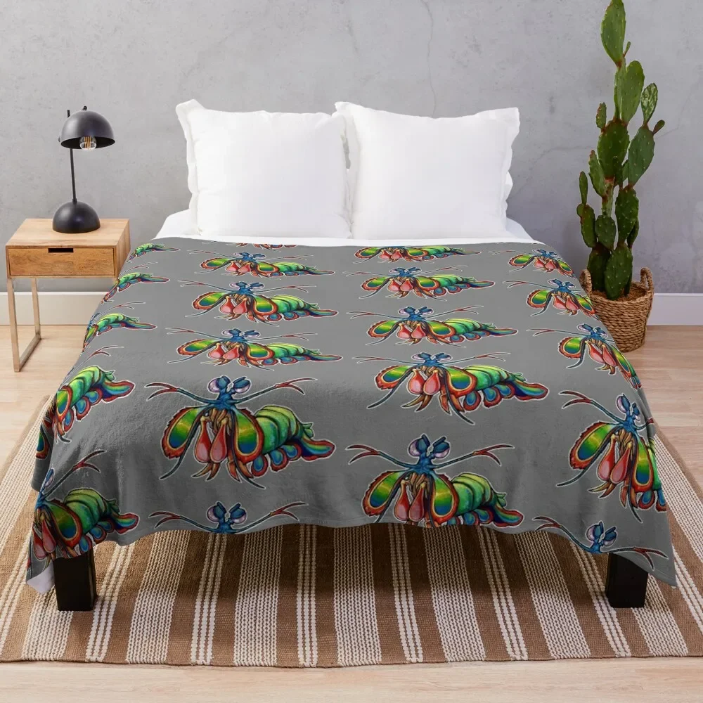 

Mantis shrimp of doom Throw Blanket Men's Soft Warm Throw Blanket for Couch