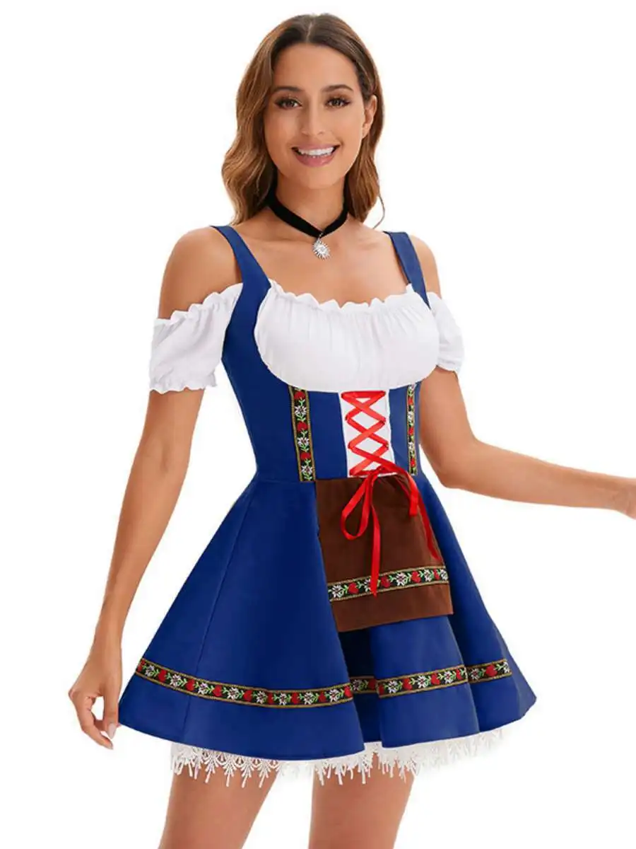 أزياء لفتاة البيرة من Loween Par Dr، مجموعة زنبركية من مادة البوليستر لأداء الرقص