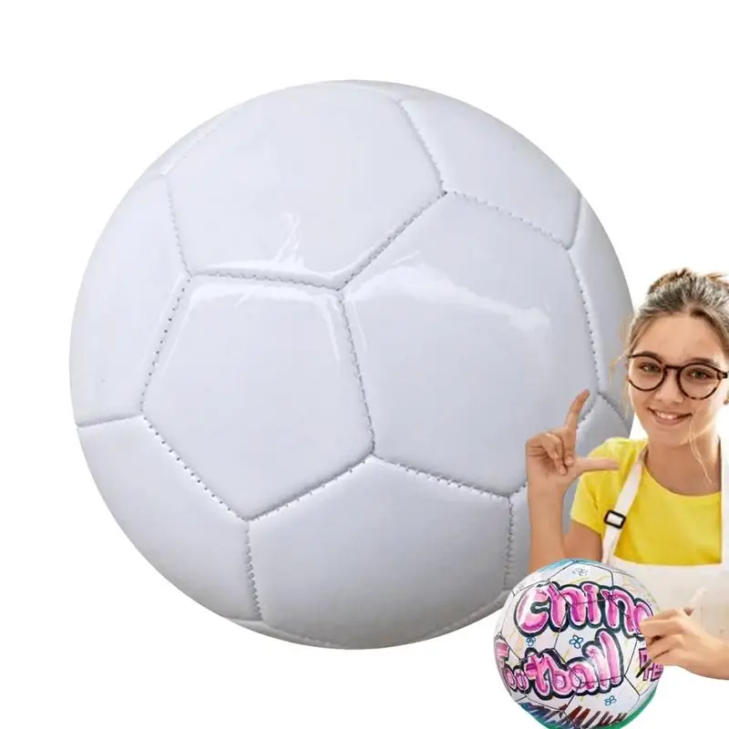 Ballon de football autographe, ballon de football graffiti, blanc pur, polyvalent, taille 3, 4/5