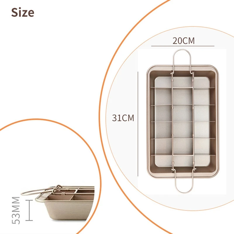 분리대가 있는 논스틱 케이크 베이킹 팬, 18 사전 슬라이스 트레이, 제빵기