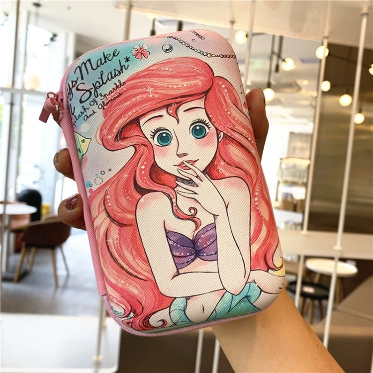 Étui pour écouteurs Airpods, étui rigide pour écouteurs, étui de rangement pour batterie externe, câble, boîte de voyage, pochette de transport, sirène, Alice, princesse