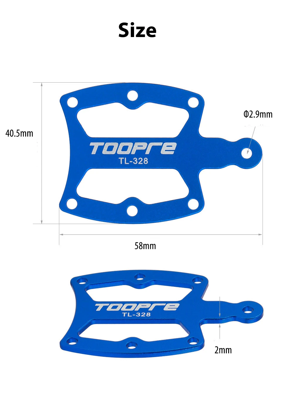 Toopre Fahrrad-Einzelkettenblatt Schmal-Breit-Kettenblatt-Verschleißprüfer Messwerkzeug Kettenrad-Kettenblatt-Zahnlehre – Detail 7