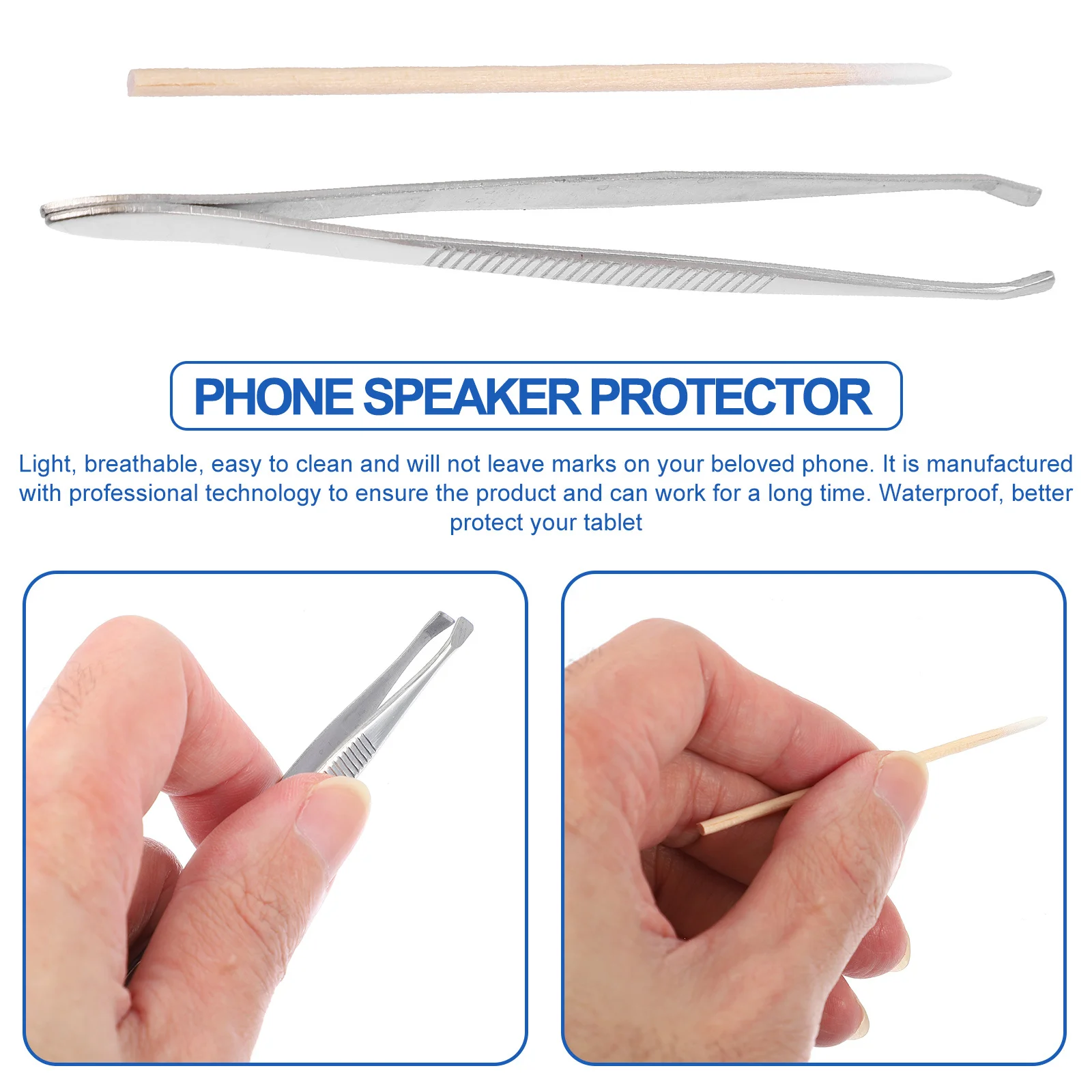 

1Set Tablet Net Mesh Protector Waterproof Long Lasting Durability Tablet Speaker Protector Adhesive Sticker