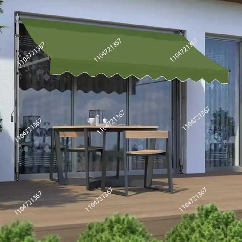 Store awning No punching Hand folding curtain Retractable canopy Eaves Home shops Balcony Courtyard Sun awning