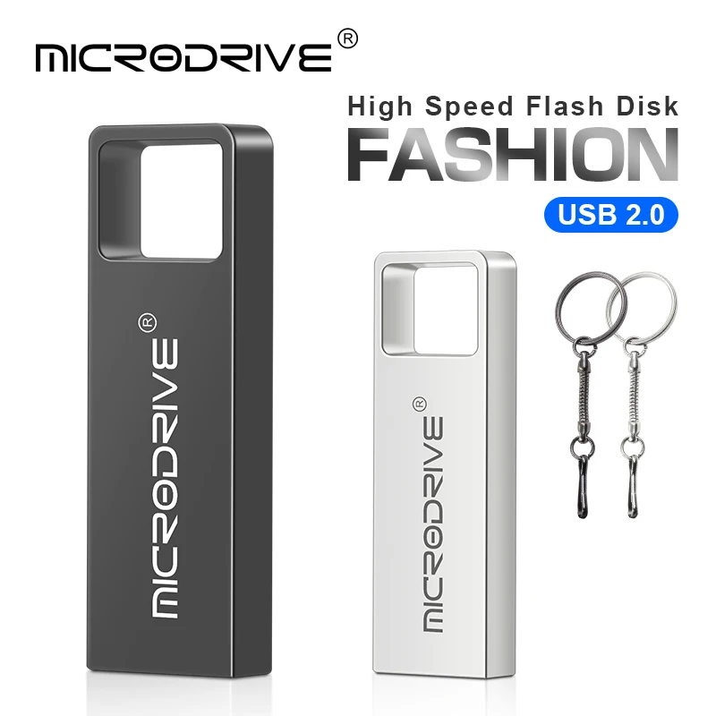 High-Speed MicroDrive Metal USB Flash Drive 16GB-128GB Memory Stick Portable Data Storage Device