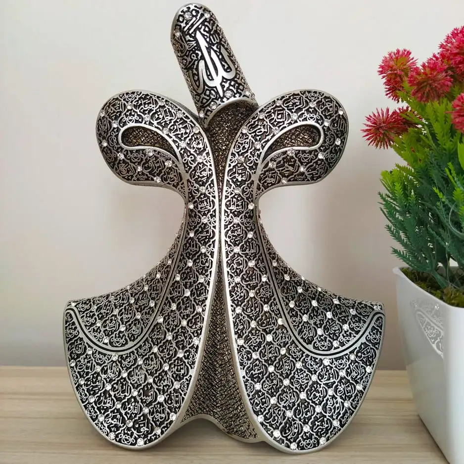 LaModaHome Whirling Dervish VAV Design Islamic Gift In Silver Color for Home