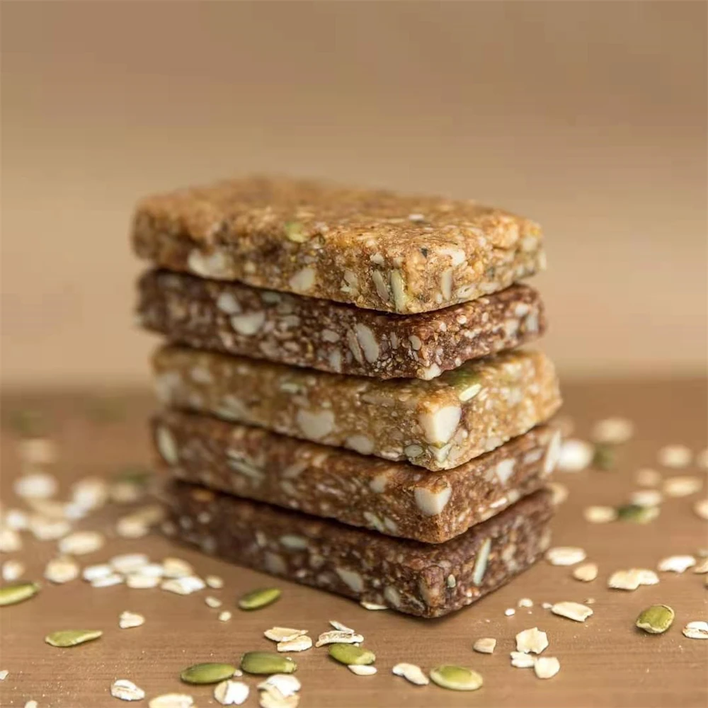 Cacau holandês em pó, amendoim, amêndoas, manteiga, máquina extrusora automática de barra de proteína, eletricidade e compressor de ar, lanches 100