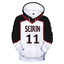 Kuroko's Basket Ball 3D sudaderas con capucha para hombres y mujeres, SEIRIN uniforme escolar, disfraz de Cosplay de Anime, ropa de chándal