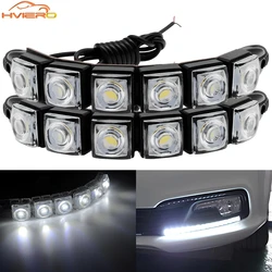 2PCS Car Led DRL Daytime Running Light Flexible LED White Waterproof Driving Fog Bulbs Warning Styling Auto Trunk Parking Lamps