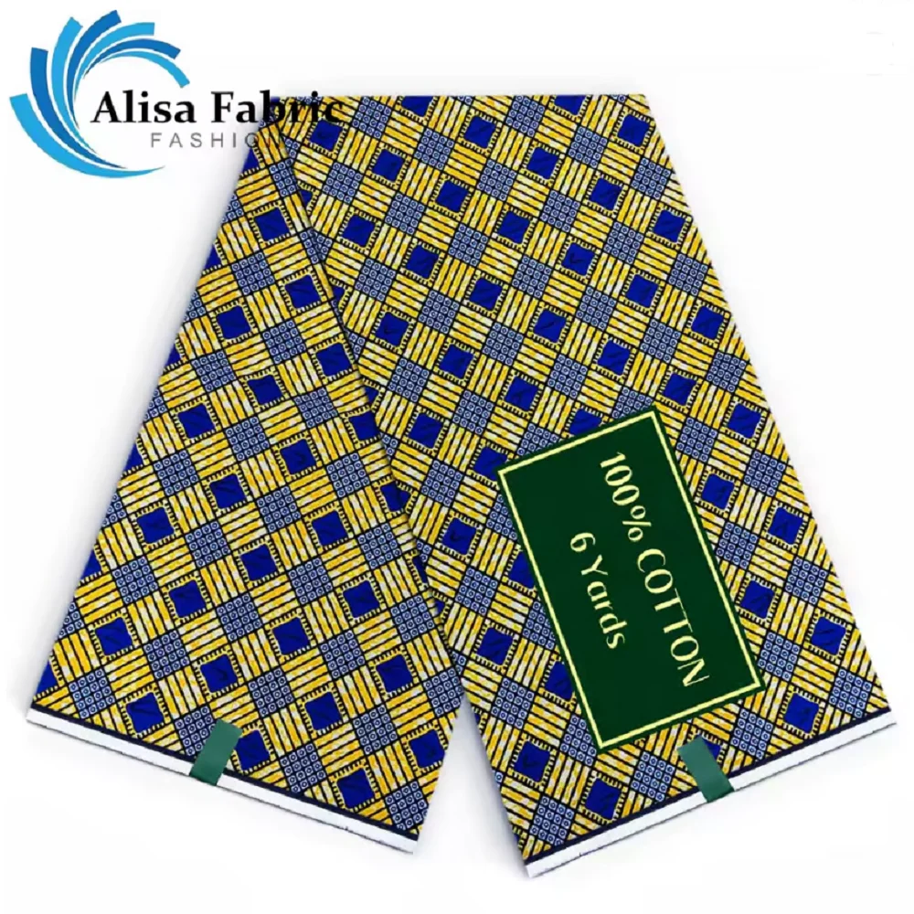 

Ankara Block Prints Batik Fabric Veritable Wax African Wax Fabric Nigerian Dutch Hollandais Pagne 100% Cotton For Sewing VL-179