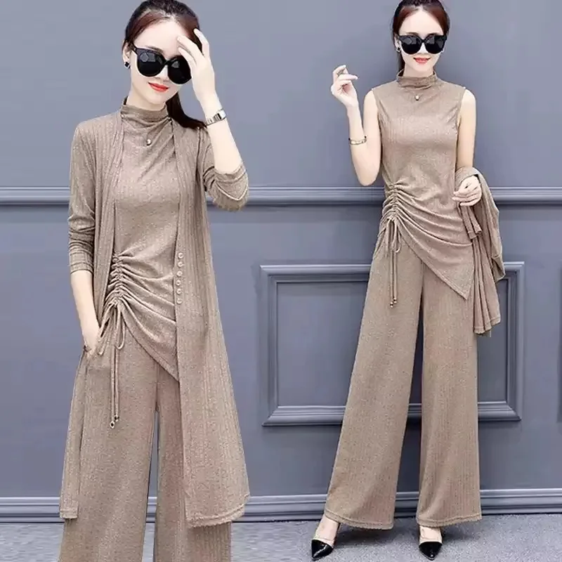 Suit Women\'s Summer Two Piece Set 2023 New Female Pants Two Piece Set Ladies Casual Sportswear Suit Short Sleeve 2PCS
