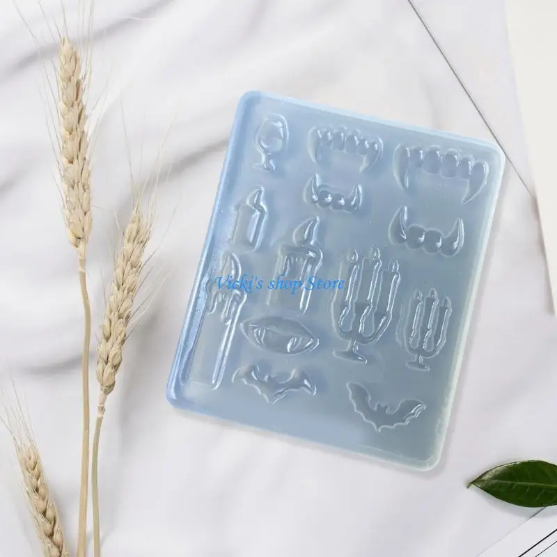 قالب سيليكون من درجة الغذاء قابل لإعادة الاستخدام، مجموعة أدوات صنع الشموع القوطية للديكور المخيف