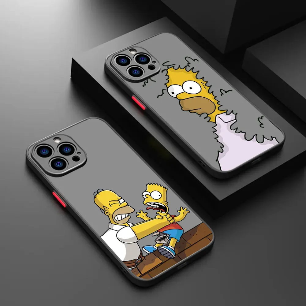 The Movie S-Simpsons Matte Shockproof Phone Case Cover For APPLE iPhone 12 11 8 7 6 6S X XS XR PRO MAX PLUS 5G