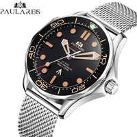 PAULAREIS P Brand Automatic Watches for Men Self Wind Mechanical Watches Stainless Steel Nylon Strap Luxury Men Relogio Reloj