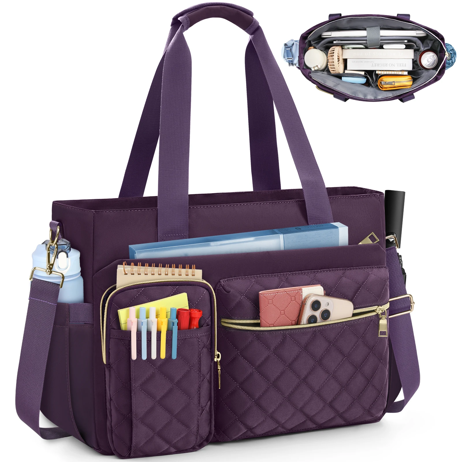 SDYSM Teacher Tote Bag Large Capacity Laptop Briefcase Bag for Women Work Nurse Tote Bag Handbag for Office College Nursing