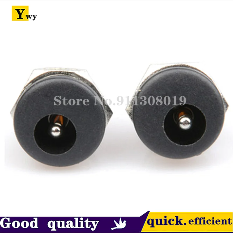 10PCS/LOT DC022 5.5*2.1 5.5*2.5 DC power socket DC-022 panel mounting with thread