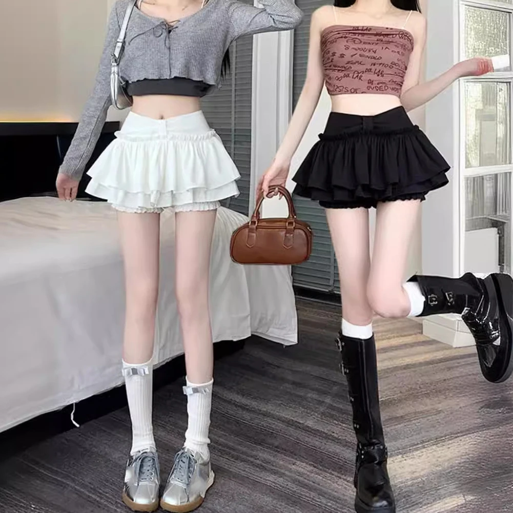 กระโปรงป้องกันแสงแดด กระโปรงเอวสูงสำหรับแฟชั่นฤดูใบไม้ผลิ กระโปรงอเนกประสงค์สำหรับฤดูร้อน ชุดวันหยุด สภาพใหม่เอี่ยม