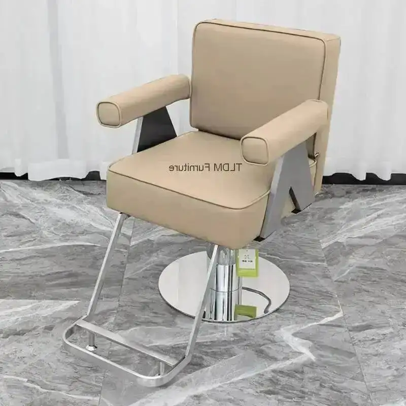 Cadeira Ergonomic De Stylist Trendy Portable Chair Luxury Beauty Comfortable Barber Elastic Salon Chair Barbeiro Salon Furniture