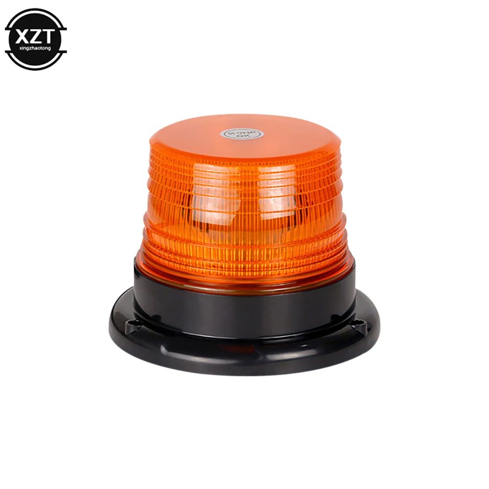 Carro led piscando luz estroboscópica lâmpada de alarme de emergência redonda auto telhado aviso sinal flash lâmpada baliza para rv caminhão dc 12v